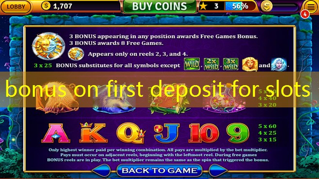 bonus on first deposit for slots bonus on first deposit for slots